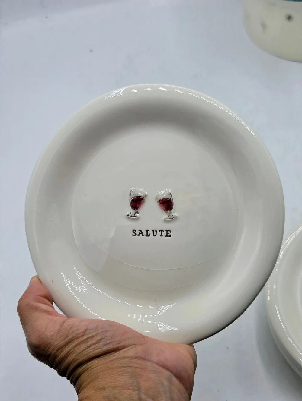Williams Sonoma Cheers Appetizer Plates Set of 6 Multilingual Vintage 2004
